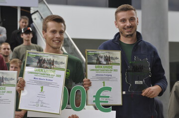 Die Sachsen Marc-Kevin Richter und Johannes Freigang gewannen 2022 den Landschaftsgrtner-Cup.