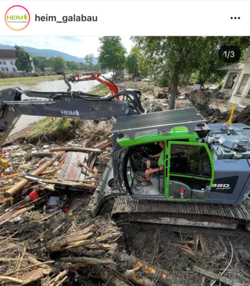 Heim GaLaBau aus Tbingen rumt mit groem Gert in Ahrweiler. 