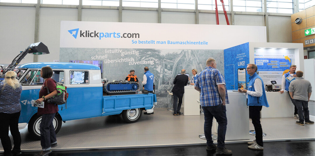 Klickparts war auch auf der GaLaBau 2022 mit einem Stand dabei.