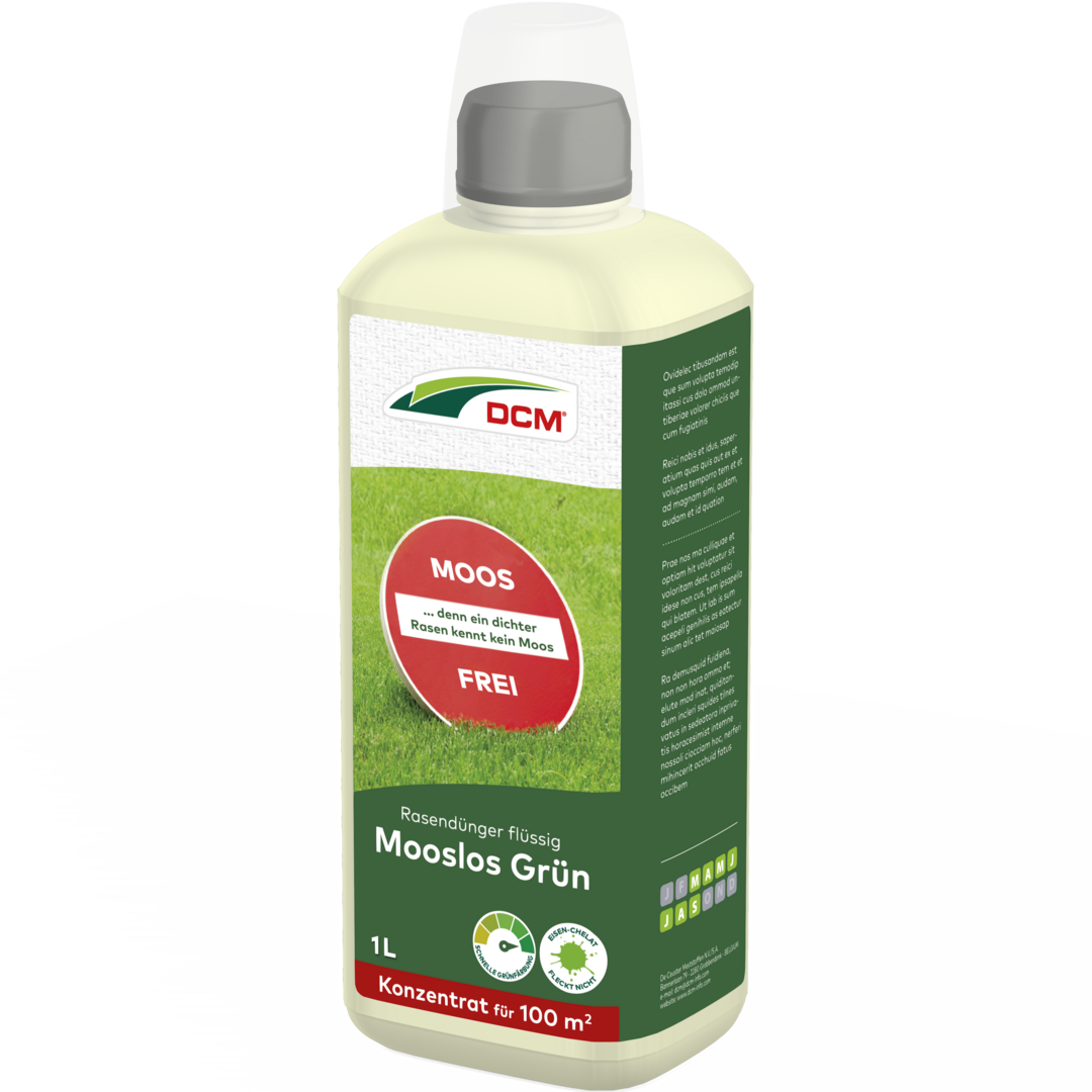 Der DCM Rasendnger Mooslos Grn