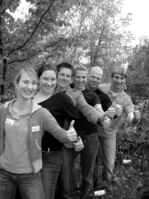 Der AdJ-Bundesvorstand neu aufgestellt: Franziska Kruse, Gerline Schmidler, Theresa Topoll, Wiebke Großgebauer, Christian Drees und Mirko Lettberg (von links)