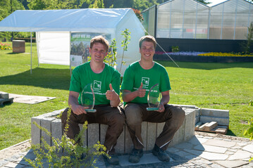 Siegerteam (v.l.) Henry Feldmann und Dennis Hlsmann, beide Meyer zu Hrste GmbH (Bad Rothenfelde)