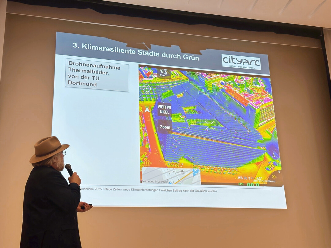 Martin Belz zeigte mit dem Thermografiebild die Wrmeentwicklung in der Stadt.
