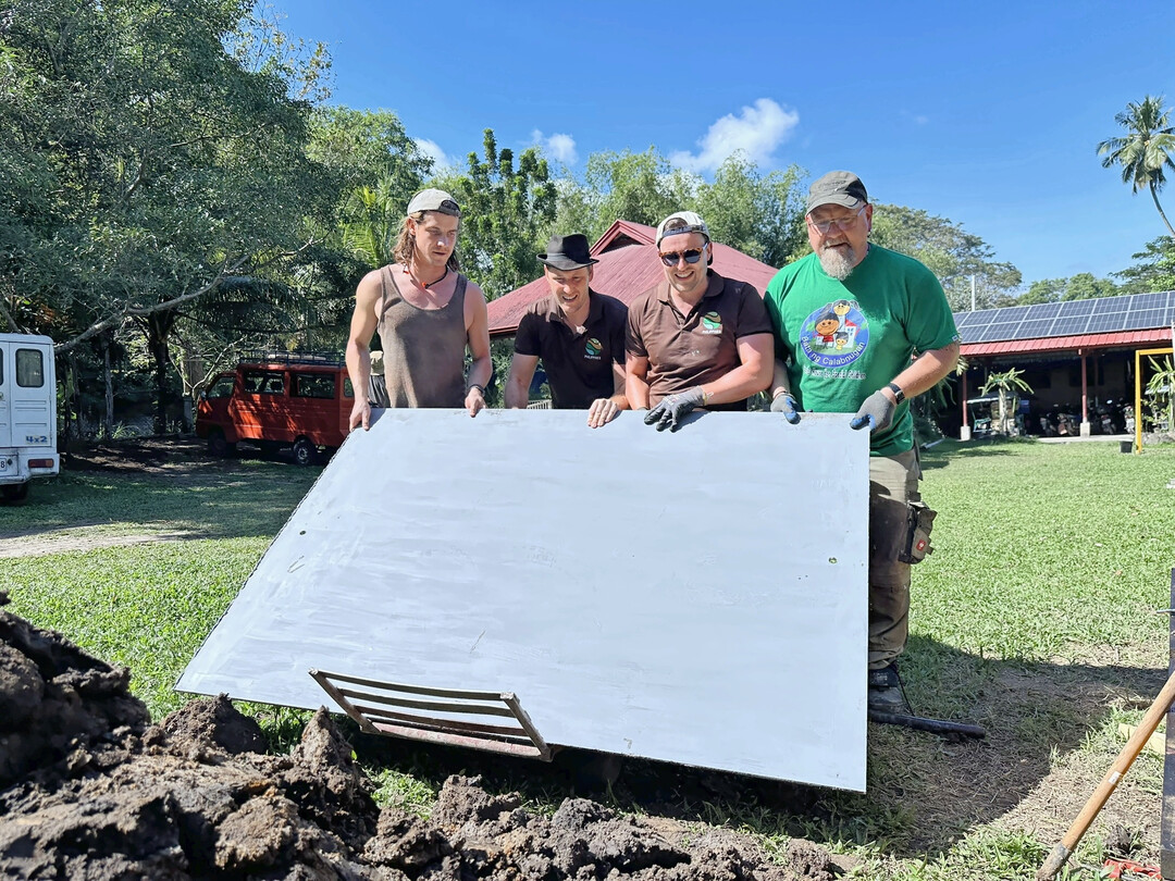 Am Ende musste eine 200-kg-Stahlplatte helfen, die Seilbahn zu kontern.