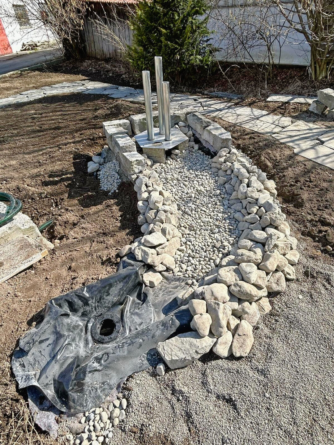 Mithilfe des Wasserspiels konnten die Azubis auch dieses Gewerk ben.