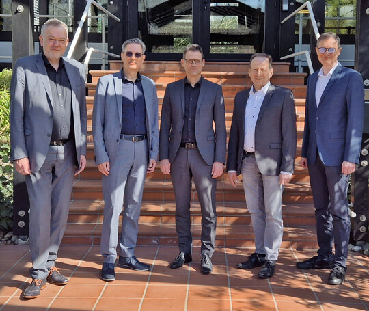 Dirk Bollwerk, Ulrich Marx, Dr. Gunter Mann, Thomas Banzhaf und Dr. Guido Glania