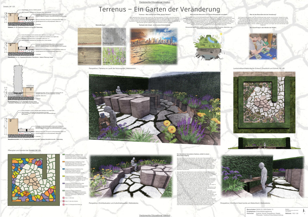 Der 2. Preis des DGGL-Frderwettbewerb Ulrich Wolf 2022/23 Terrenus von Benedikt Hollweck, Nrtingen-Geislingen