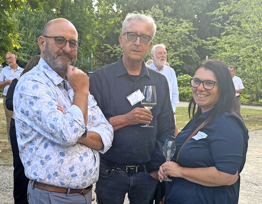 FGL-Prsident Karsten Hain, Roger Baumeister, Geschftsfhrer Campus Geisenheim GmbH, und Frau Hain