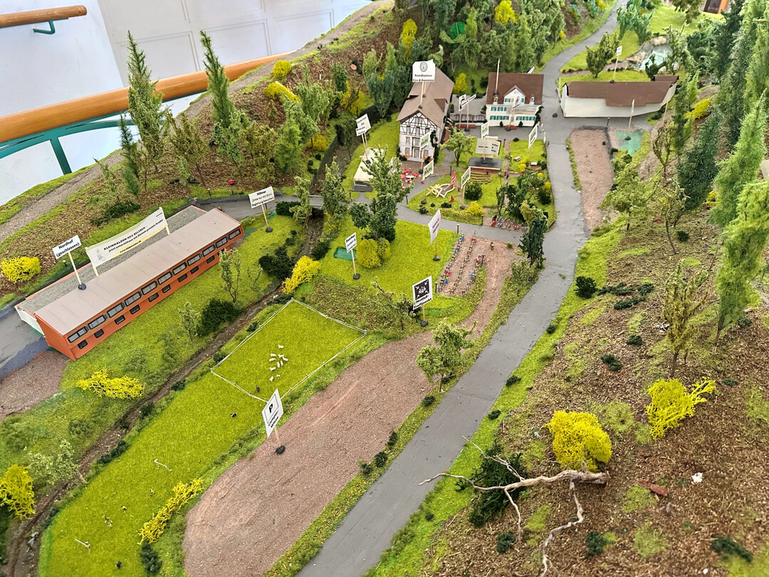 Ein Modell zeigt die Flche des Wohn- und Kulturprojektes.