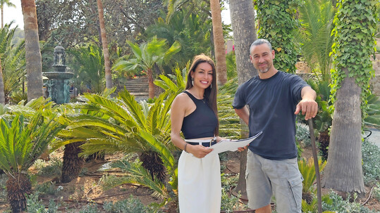 Garden Dreams": Lourdes Vzquez und Davit Arican im Garten von Sarria.