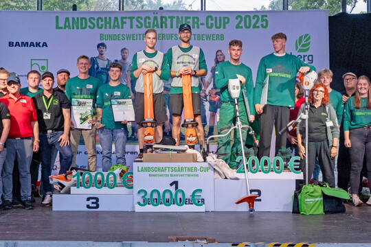 Lennard Weitzmann und Marc-Aurel Spalek lagen am Ende vor den Teams aus Baden-Wrttemberg (re.) und NRW (li.).