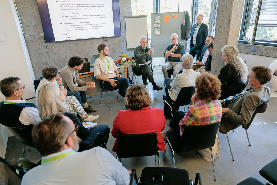 Bei Workshops zu vier Zukunftsthemen arbeiteten die TeilnehmerInnen des „Zukunftstags Gartenschau“ aktiv mit.