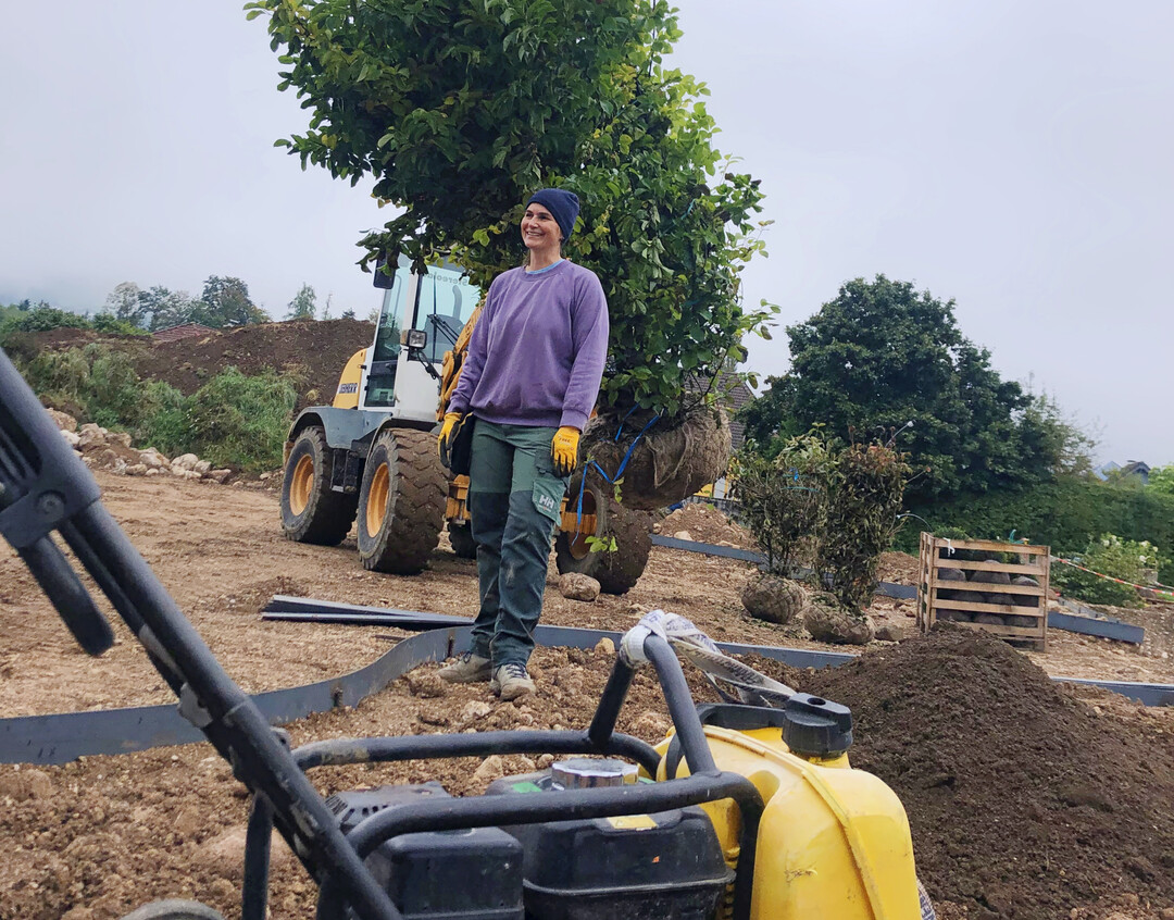Beim aktuellen Projekt steht Elsa wieder mit auf der Baustelle.
