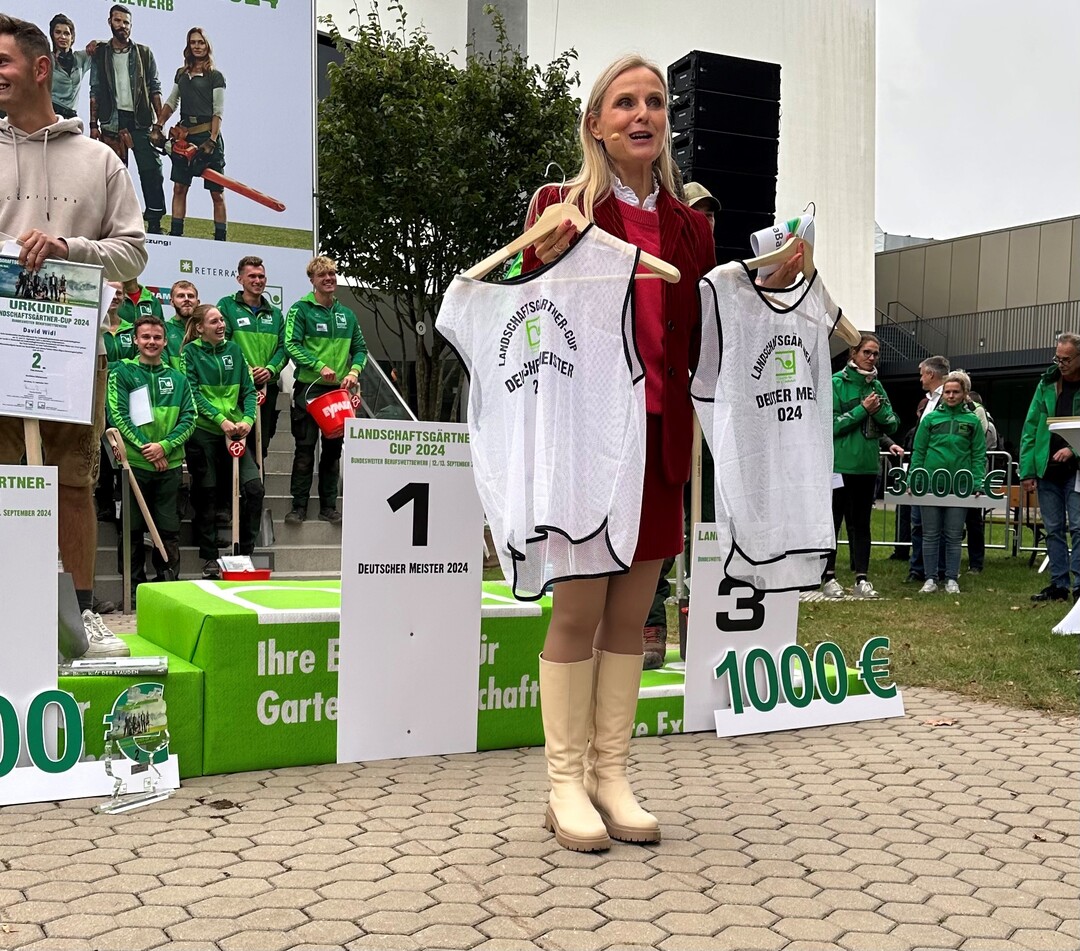 Landschaftsgrtner-Cup: Moderatorin Tanja Neumann