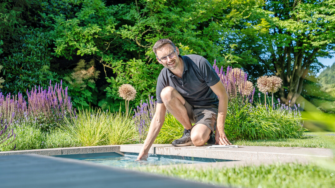 Wasseranlagen sind in vielen G�rten von Bedeutung.