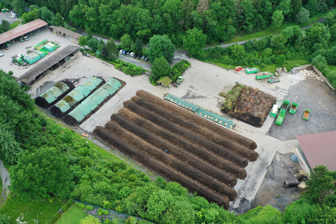 Die Kompostanlage in Stockum aus der Luft