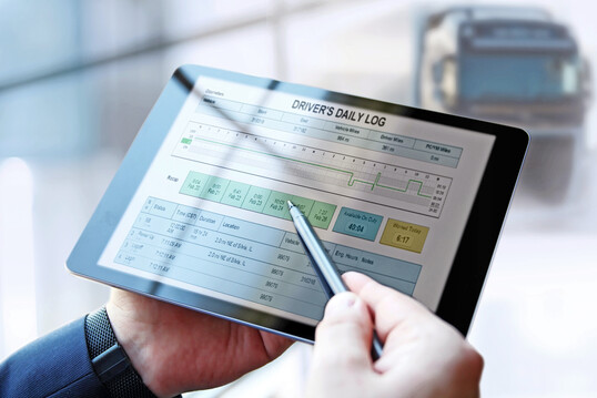 Modernes Fahrtenbuch für das Tablet