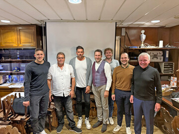 V. l. Danny Mockler, Clemens Ring, Matthias Roth, Achim Jansen, Tim Rohrer, Paul Seydell, Reiner Bierig (Philipp Bodier abwesend) 
