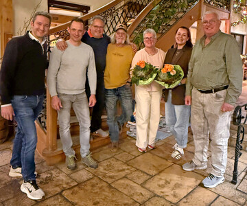 V. l. VGL-Gesch�ftsf�hrer Marco Riley, Peter Staudenmayer, J�rgen Hegenauer, Thomas Zink, Ute Hegenauer, Lisa-Marie Maier, Eberhard Gall