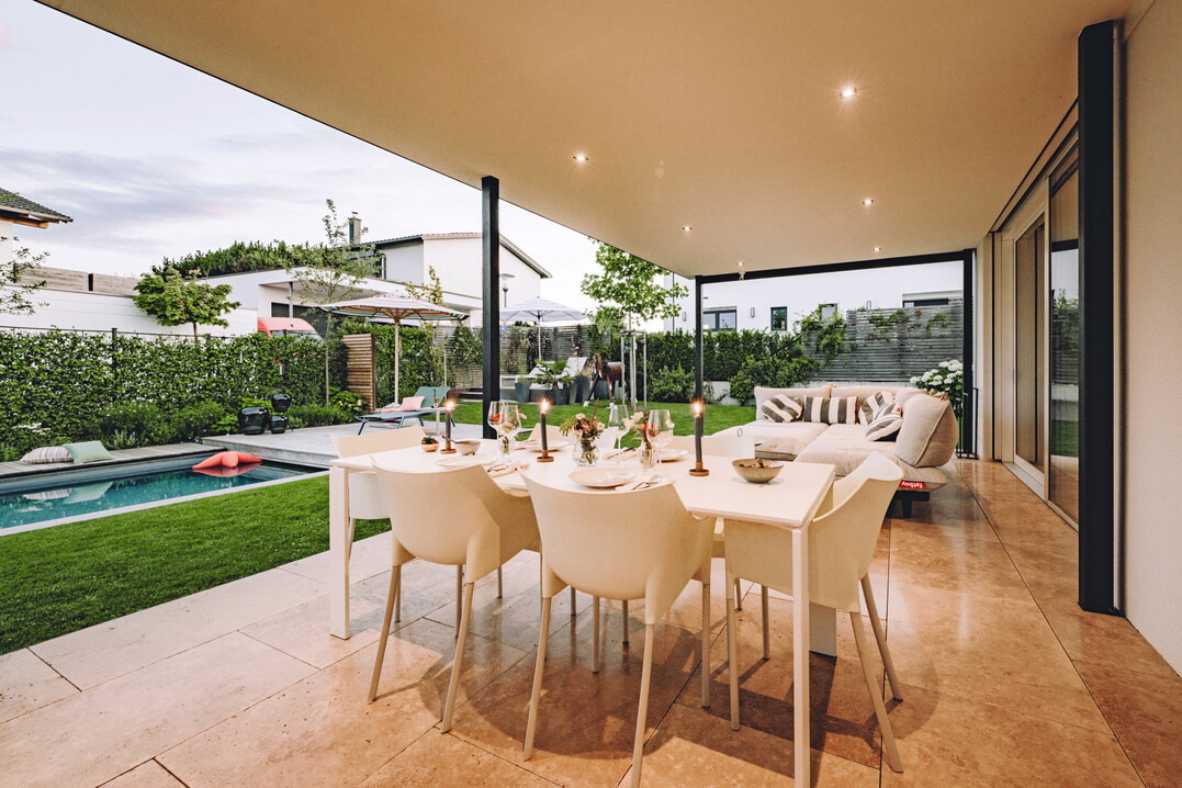 Hochwertige Privatgärten gehören zu Hübners Portfolio.