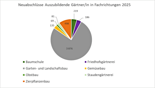 Die vor Kurzem vom ZVG gemeldeten Zahlen zeigen alle Neuabschlüsse im Gartenbau 2025.