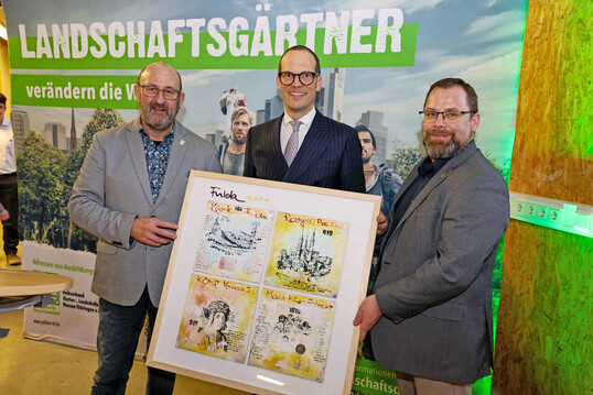 FGL-Pr�sident Karsten Hain, Stadtbaurat Daniel Schreiner und FGL-Gesch�ftsf�hrer Silvio Michael