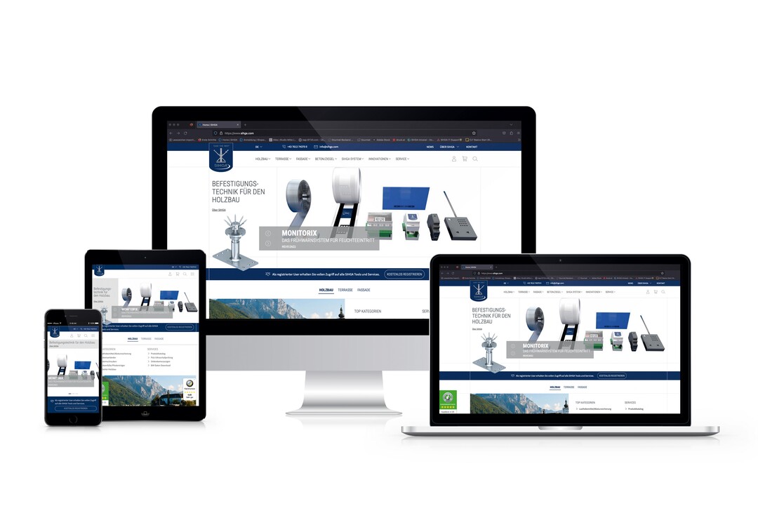 Die neue Unternehmenswebseite der Firma Sihga überzeugt mit einem benutzerfreundlichen und modernen Design.