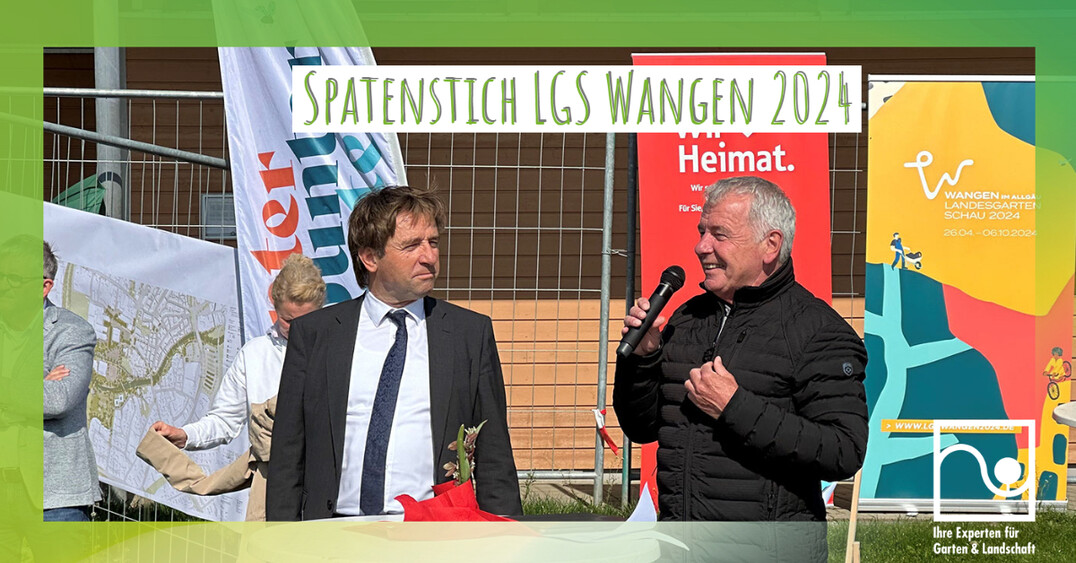 Begrung der Gste beim Spatenstich durch Oberbrgermeister Michael Lang und Geschftsfhrer Reiner Bierig (VGL-BW)