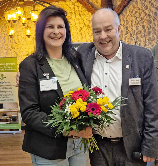 Cathrin Petrik wurde von Pr�sident Andreas Wehle aus ihrem Amt verabschiedet.