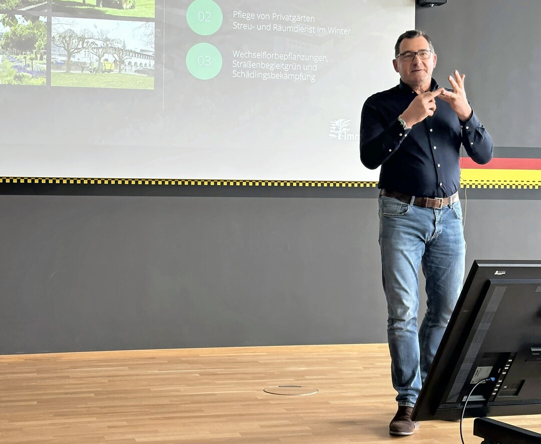 Der Frankfurter Unternehmer Immo Hebst erkl�rte seine Philosophie.