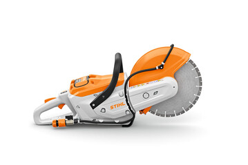 Mit einer Leistung von 3 kW (Aufnahmeleistung) ist der TSA 300 der derzeit strkste Akku-Trennschleifer im STIHL Sortiment.