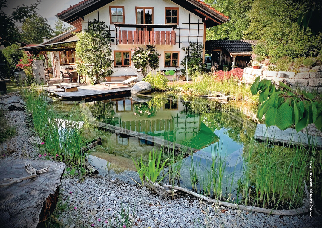 Der veste Schwimmteich kam ebenfalls von Epp Gartenbau (Reichersbeuern)