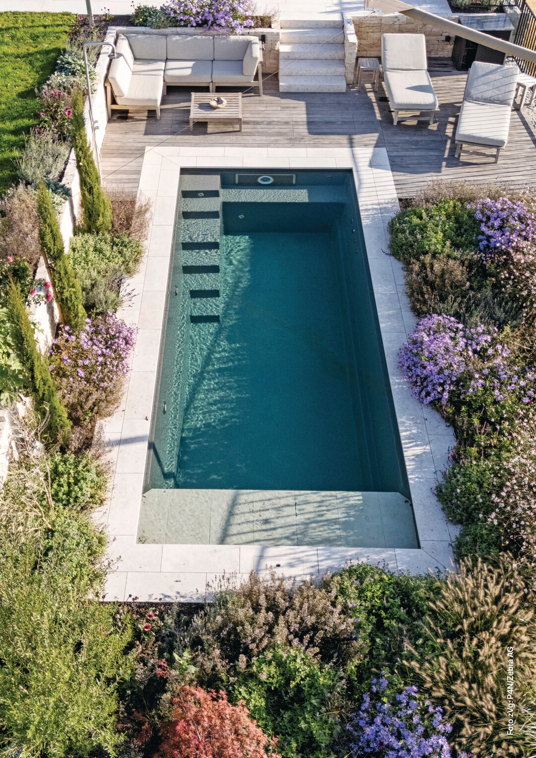 In der Kategorie Bio Minipool ging der Preis in die Schweiz: Das Projekt wurde von der Zebra AG Garten und Pool aus CH-5608 Stetten eingereicht.