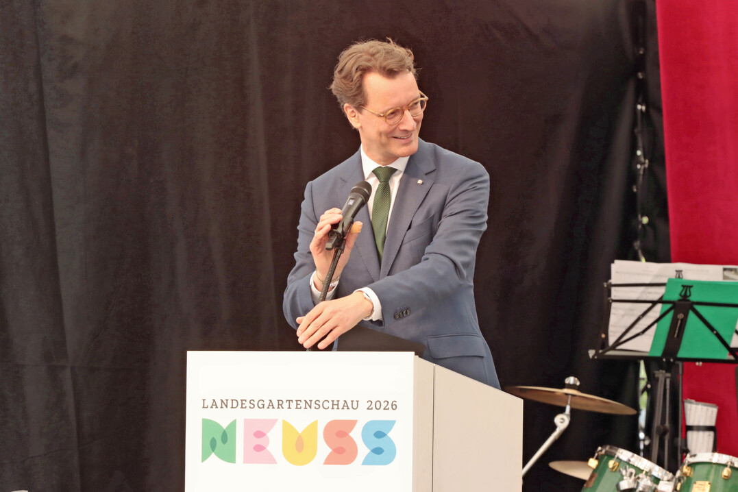 Er�ffnung der Gartenschau in Neuss am 16. April 2026.