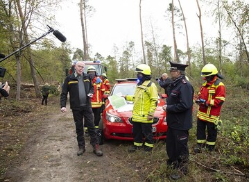 Auf reges Medieninteresse stie die Aktion im Zuge des Projekts Waldbrand Klima Resilienz (WKR) sowie bei der Grndung der Modellregion Waldbrandmanagement in Baden-Wrttemberg.