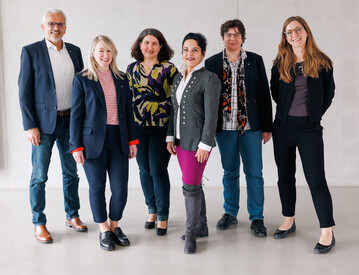 V. l.: Eric Veulliet, Christina Hans, Claudia Brand, Cristina Lenz, Ulrike Machold, Simone Linke