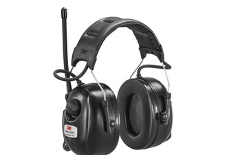 3M Presse PELTOR Radio DAB FM Headset-01.jpg: Das neue Headset verbindet einen wirksamen Gehrschutz mit glasklarem Radioempfang.