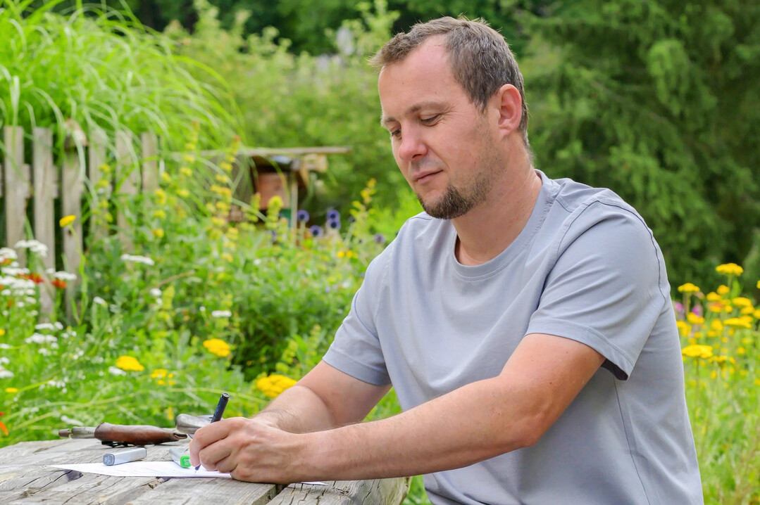 Tobias Pinger bei der Arbeit