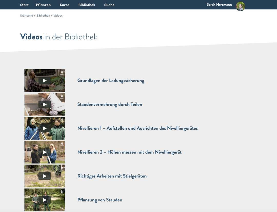 Auch zahlreiche Videos erleichtern das Lernen