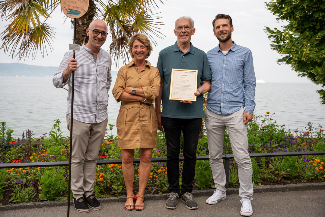 Pallottinerpater Reinhold Maise, Eva Eisenbarth, Pater Fritz Kretz und Matthias Wagner