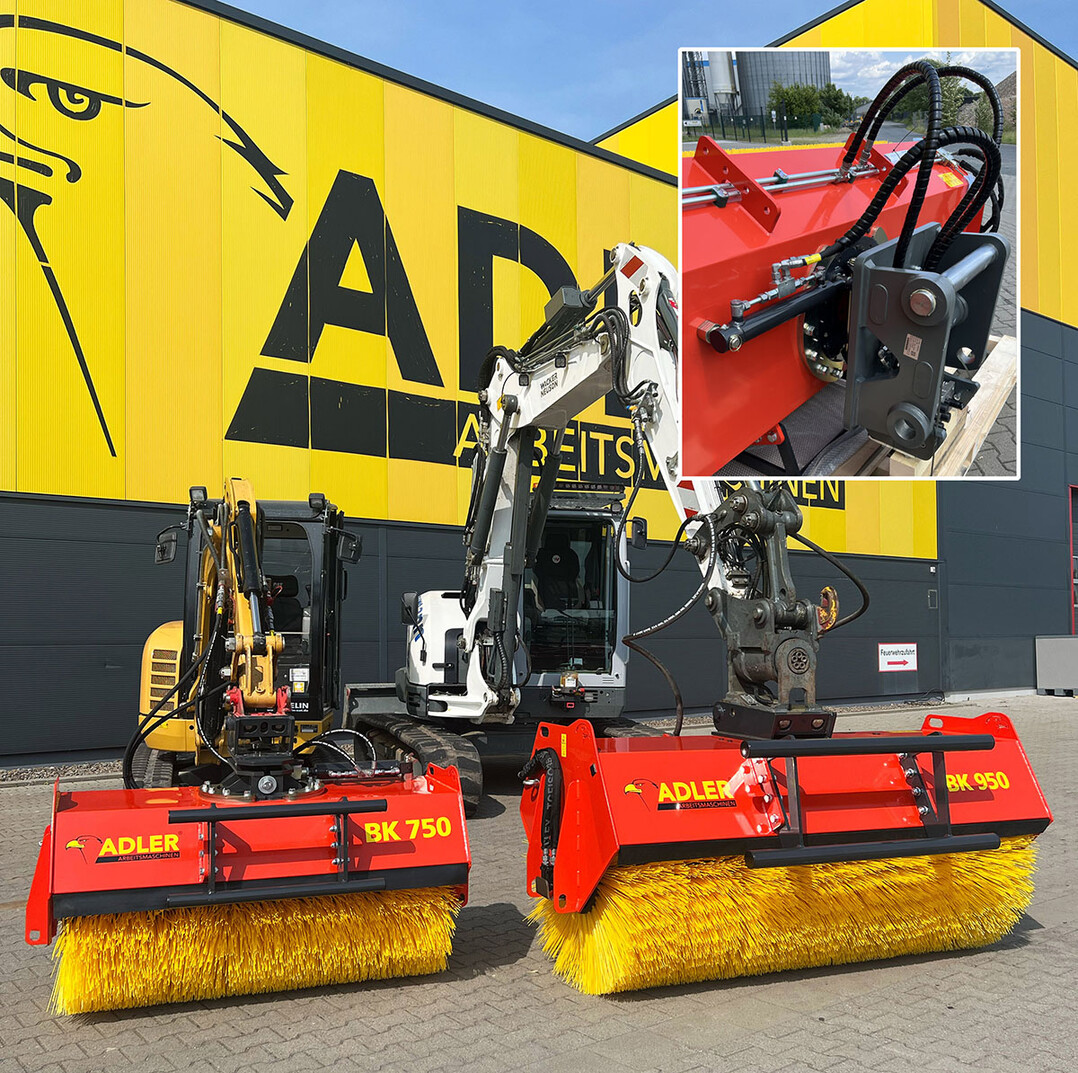 Leistungsstarke, hydraulisch angetrieben Baggerwildkrautbrste ADLER BW 800