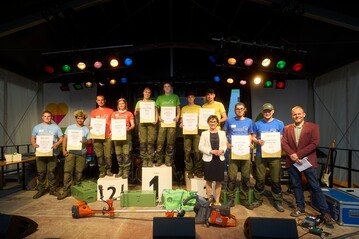 Alle fnf Teams des Zollernalb-Cups mit den Siegern auf dem Treppchen