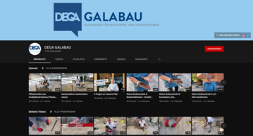 Screenshot des DEGA GaLaBau YouTube Kanals
