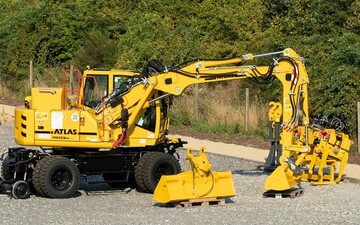 Im ATLAS Demo-Center in Ganderkesee demonstrieren die ATLAS Baumaschinen ihr Knnen.