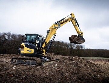 Yanmar ViO80-2PB: Vereint die Leistung einer groen Maschine mit den Vorteilen eines Kompaktbaggers.