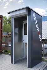 Mit dem Baustoff-Kiosk von Beton2Go findet der Verkauf von Produkten ohne Personal statt.