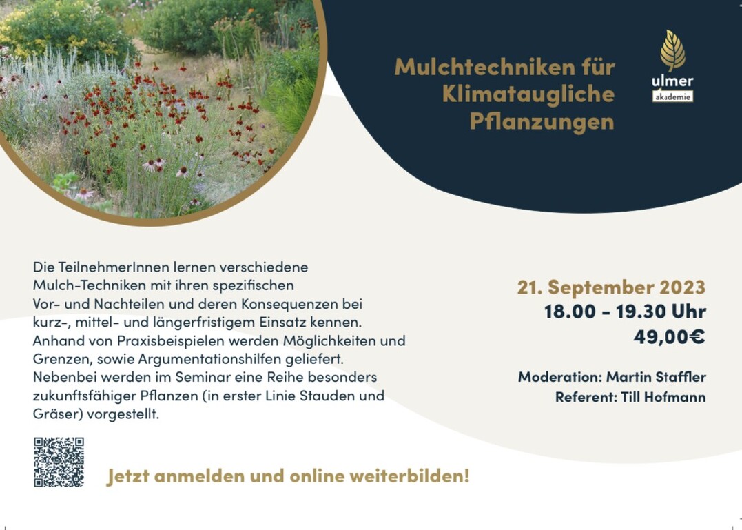 Online-Seminar: Mulchtechniken für klimataugliche Pflanzungen