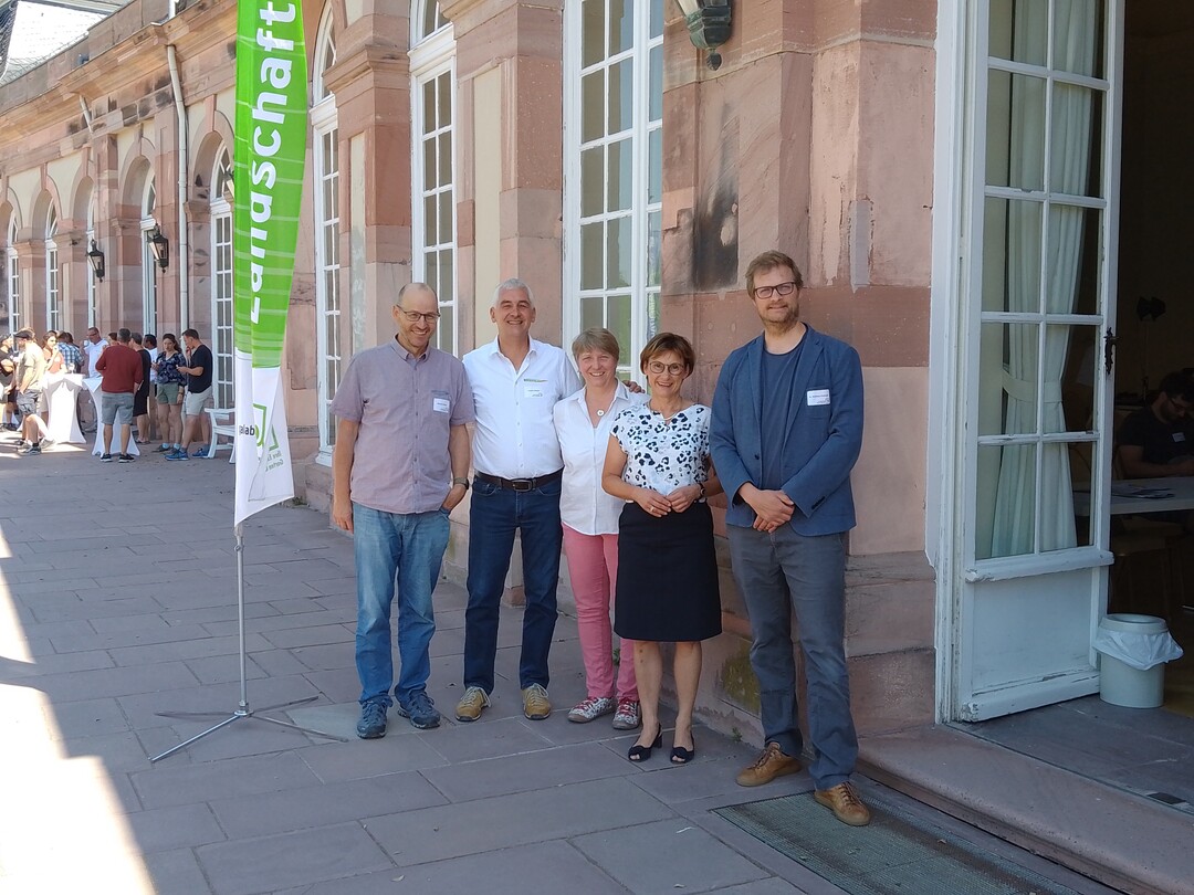 Die Referenten des Baumforums 2023,v.r.n.l.: Albrecht Bhler, Jochen Knappe, Anasthasia Wagner, Sabine Kurtz (MLR), Dr. Matthias Pallasch