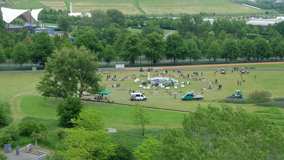 Das Wettbewerbsgelnde im Elbauenpark Magdeburg