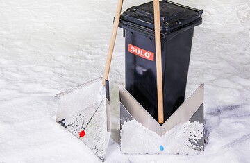 Durch eine flache Aufsatzflche im und einen steil ansteigenden Aufbau schiebt der Blizzard den Schnee sanft nach rechts und links  hnlich wie ein Pflug.